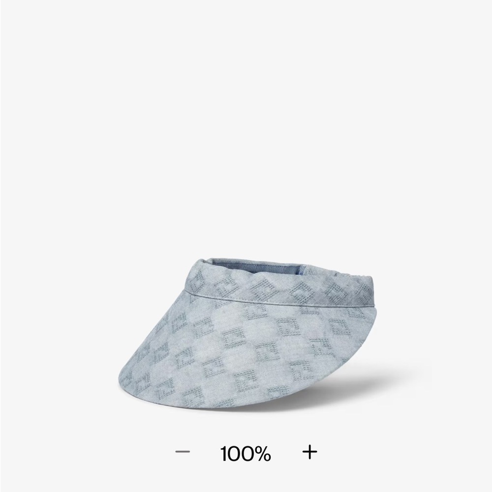 Fendi Blue FF canvas visor